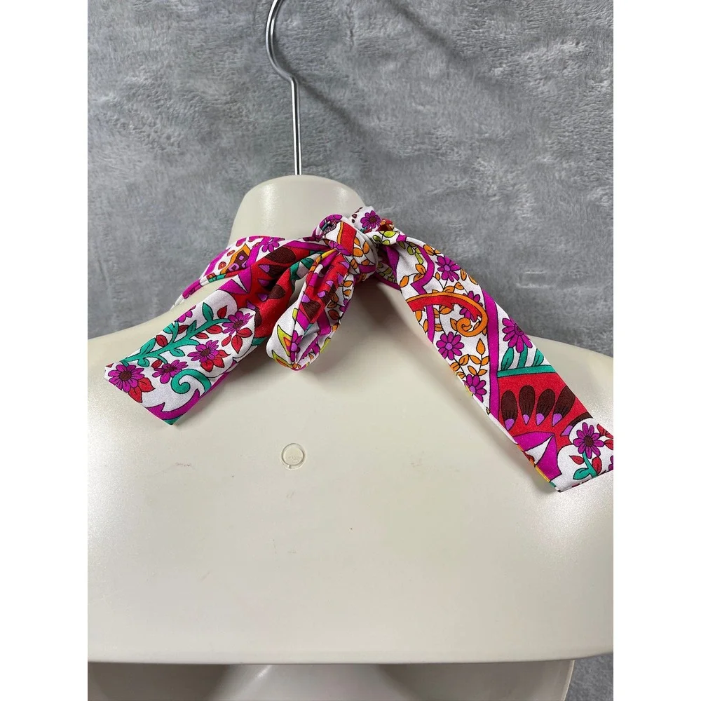 Trina Turk Women's Hawaiian Garden Print Ring Halter Paisley Floral Halter 8 $98